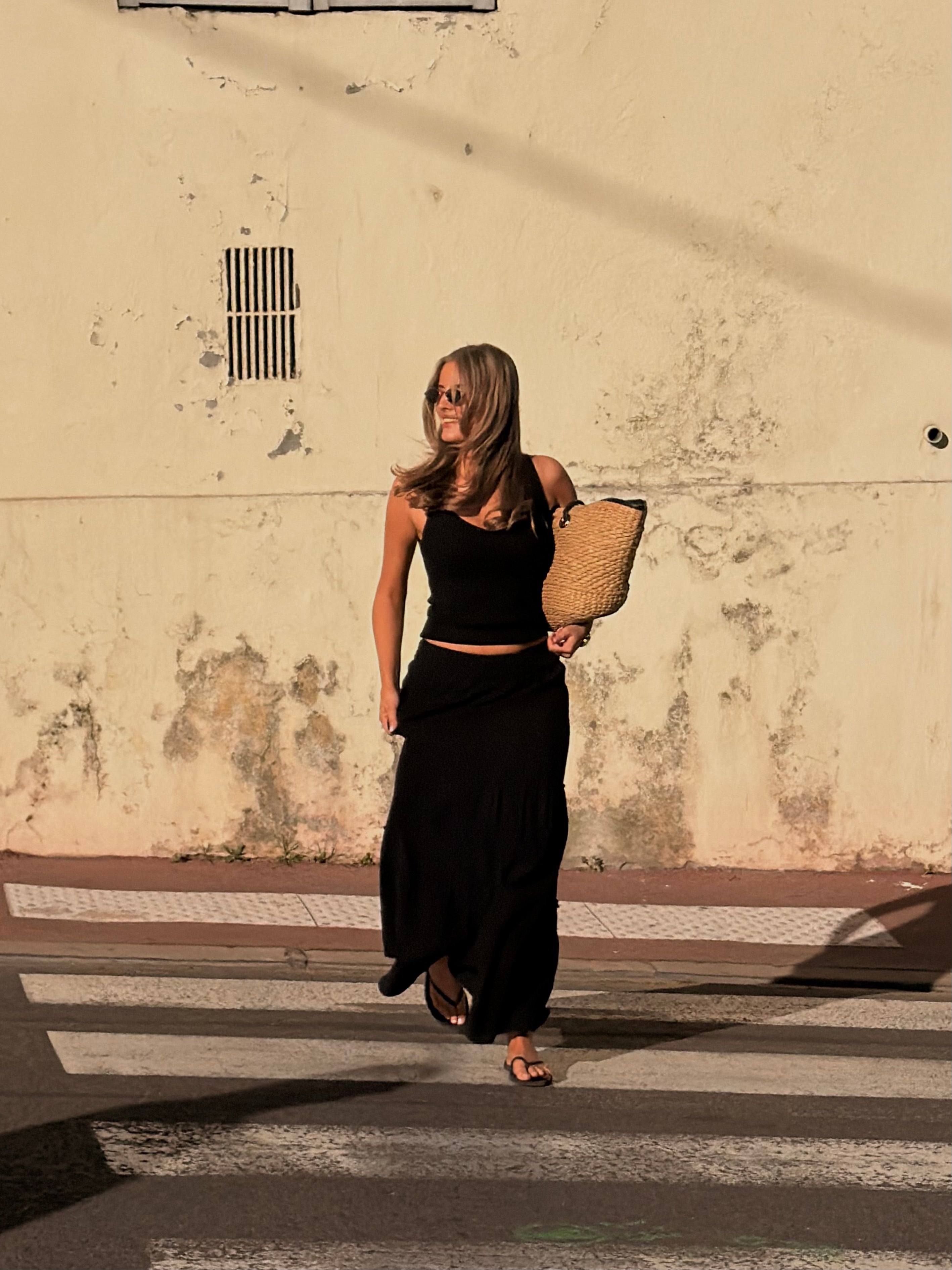 AWKEELEY Long Skirt - Black